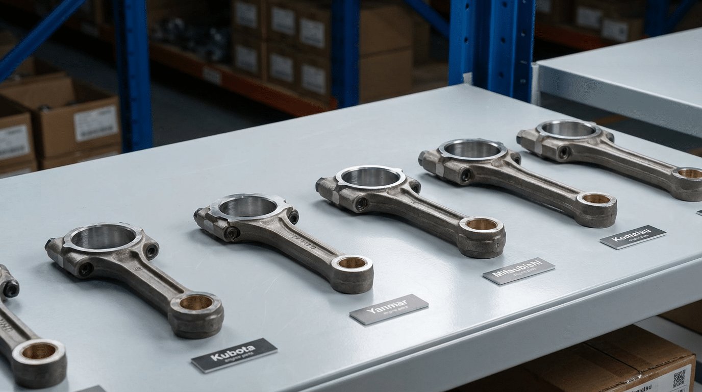 Bielă motor nouă pentru excavatoare și tractoare Kubota, Yanmar și Perkins, gata de montaj - bielamotor.ro